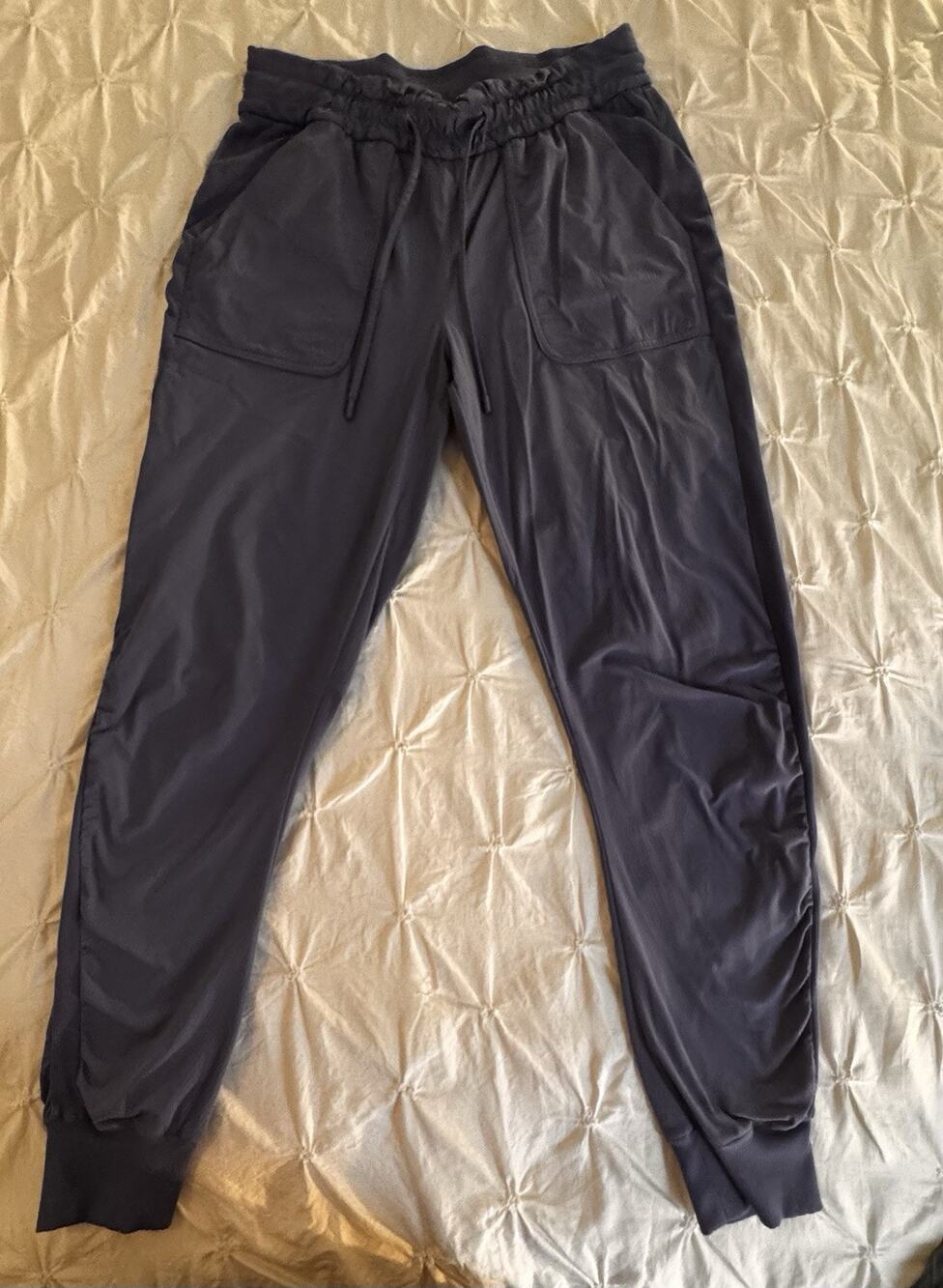 LULULEMON Blue Cargo Capri Drawstring Pants Size 8